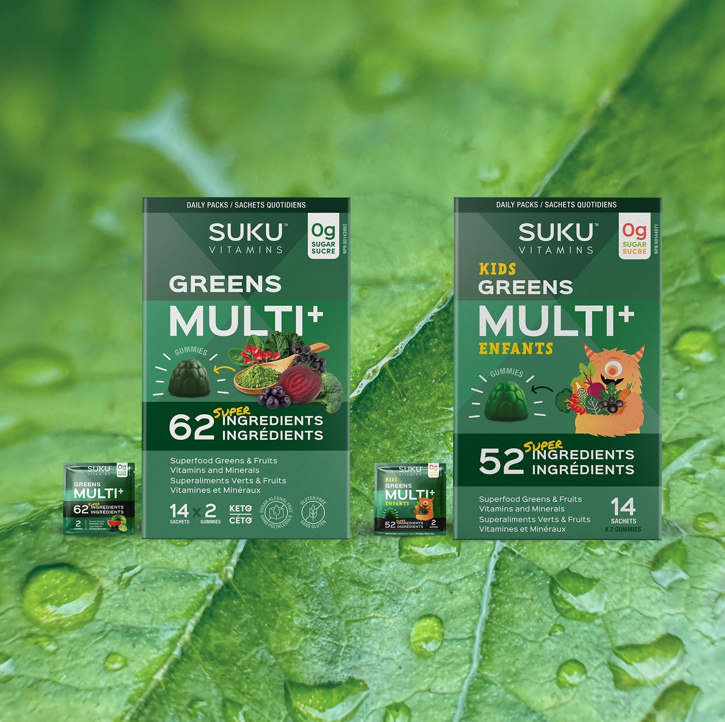 suku greens multi+ vitamins package