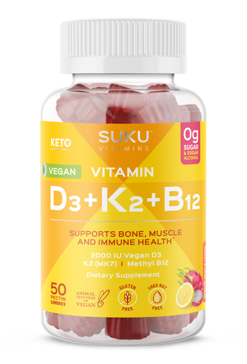 Vitamin D3 + K2 + B12